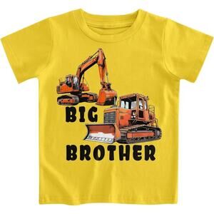 Big Brother T Shirt Tee Construction Toddler Boys 2T
